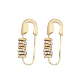 Charm Cufflinks2 Ushaped Stud Earrings Paper Clip Pin metal Gold Rose Colour Earrings Jewellery Pinna Minimalist Jewellery