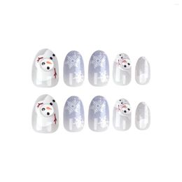 False Nails Round Edge Press-On Nail No Fading Short Christmas Artificial For Salon Expert And Naive Women Drop Delivery Health Beauty Ot54B