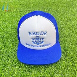 Rhude Hat 2024 Fashion Designer Hats Ball Caps Luxury Classic Baseball Cap Men Women Quality Green Red Lanvin Yellow Blue Black Adjustable