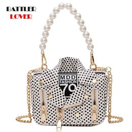 Shoulder Bags Designer Women Messenger Dot Mini Jacket Bag Lady Pearl Handle Chain Crossbody Sac A Main Femme De Marque280e