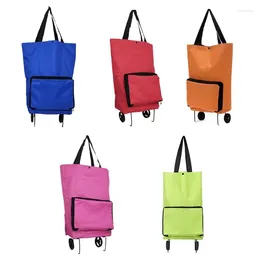 Shopping Bags Folding Cart Stair Climbing Handle Trolly Lightweight Grocery With Rolling Wheels Removable Bag