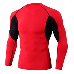 Men's T Shirts Mens Shirt Compression Under Base Layer Top Long Sleeve Tights Sports Running T-shirt Gym Fitness Quick Dry Bottoming