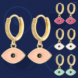 Dangle Earrings Good Lucky Evil Blue Eye Fatima Stud Gold Color Small For Women Girls Fashion Jewelry Resin Charm