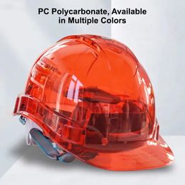 Transparent Safety Helmet Construction Climbing Steeplejack Worker Protective Hard Hat Outdoor Workplace Cap 240223