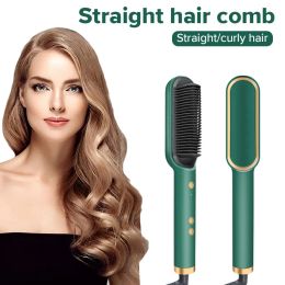 Irons Multifunction Hair Straightener Comb Hair Brush Hair Curler Professional Electric Curling Iron Hair Style Flat Iron Fast