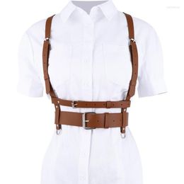 Belts 2022 Fashion Sexy Punk Faux Leather Harness Body Waist Belt For Women Handmade Straps Suspender287e