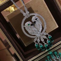 Hezekiah luxury parrot necklace High quality luxury ladies necklace Dance party Ladies and ladies Temperament Inlaid with AAA zirc254Y