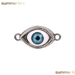 Charms Newest Crystal Evil Blue Eye Pendants Charm For Hat Bracelet Necklace Lucky Sliver Plated Alloy Jewellery Accessories D Dhgarden Dh7Sp