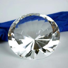 Decorative Figurines 150mm Transparent Optical Crystal Diamond Glass Paperweight As Counter Decoration