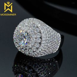 Rings 8mm Moissanite Rings For Men Iced Out Rings Women S925 Silver Wedding Ring Finger Jewellery Pass Diamonds Tester Free Shipping