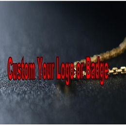 Iced Out Bling bling Zircon Design Custom Logo and badge Cubic Zirconia Letter Pendants Necklace Chain299u