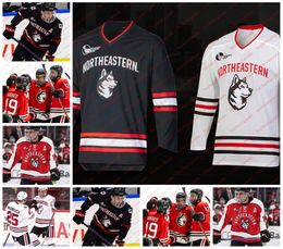 Jackson Dorrington Matt Choupani Custom Northeastern Huskies Hockey Jersey 10 Patrick Dawson 11 Gunnarwolfe Fontaine Northeastern Hockey Jerseys