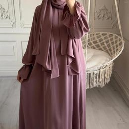 Ethnic Clothing Elegant Women Muslim Eid Hooded Abaya Long Maxi Dress Dubai Kaftan Islam Arab Robe Djellaba Party Turkey Ramadan Femme