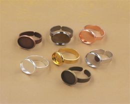 BoYuTe 20Pcs 7 Colours Round 10MM 12 MM 14 MM 16MM 18MM 20MM Cabochon Base Ring Blanks Setting Adjustable Diy Jewellery Accessories6773700