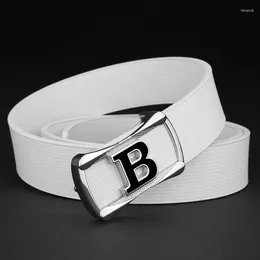 Belts High Quality Fashion B Buckle Men Designers Belt Genuine Leather Corset Cowhide Jeans White Cinto Masculino N1X8