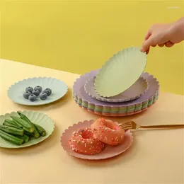 Plates Snack Plate Delicate And Smooth Thickening Material Rubbish Dim Sum Not Easily Broken Tableware Plastic Disc Storage Cake