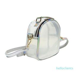 Shoulder Bags Women Girls Crossbody Clear Purse Handbag Jelly Candy Colour Oval Shaped Mini Transparent Phone297Y