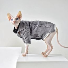 DUOMASUMI Exclusive Design Hairless Cat Sweater Winter Thick Warmth Devon Cornish Hairless Cat Clothes Sphynx Cat Clothes 240320