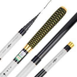 Rods JOSBY Telescopic Fishing Stream Hand Rod Hard Pole For Ultralight Carbon Fibre 3.6M 4.5M 5.4M 6.3M 7.2M Freshwater Pole