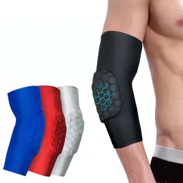 Knee Pads 1PCS Elastic Sleeve Gym Sport Basketball Arm Shooting Crashproof Honeycomb Elbow Support Protector Guard 4 Colours