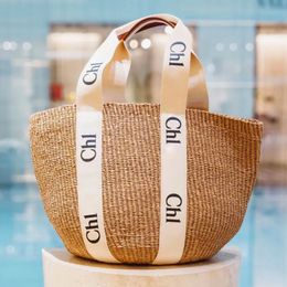 Woody Straw Designer Raffias Shop Beach Womens s handbag Summer Crochet basket the tote bag Lady weave pochette mens crossbody clutch travel Shoulder bags