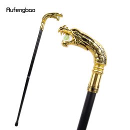 Golden Black Dragon Handle Luxury Walking Stick Party Fashion Walking Stick Decorative Cospaly Cane Knob Crosier 90cm