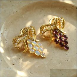 Pins Brooches Brass With 18K Colorf Crystal Retro Women Jewelry Punk Party T Show Gown Runway Trendy Korean Japan Israel Drop Delivery Otjhv