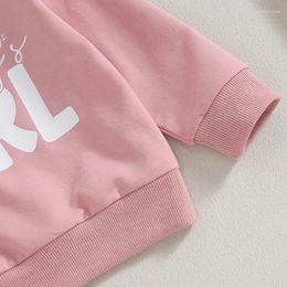 Clothing Sets Toddler Baby Girl Clothes Crewneck Pullover Print Sweatshirt Pants Suit Fall Winter Outfit
