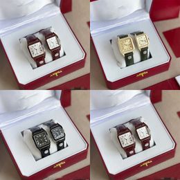 Mens watches designer watch women quartz leather band relojes fashion classical formal square luxury watches high quality black red green waterproof xb013