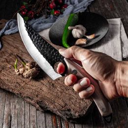 Kitchen Knives 5.5 Meat Cleaver Knife Handmade Forged Boning Knife Serbian Chef Knife Stainless Steel Kitchen Knife Butcher Fish Knife Q240226