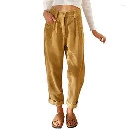 Women's Pants Autumn Winter Y2K Loose Casual Corduroy Straight Women Solid All Match High Waist Trousers Fashion Female Clothes Bloomers
