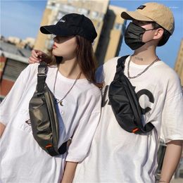 Waist Bags Chest Bag Men's 21 Tide Simple Lazy Wind Diagonal Small Women Korean Personalised Fold Solid Colour Shoulder