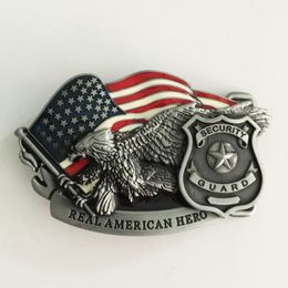 1 Pcs Real American Hero Security Guard Eagle Cowboys Belt Buckle Woman Man Jeans Jewelry Accessories Metal Belt Head221D