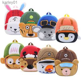 Backpacks Cute Childrens Backpack Plush Material Backpack for Boys and Girls Cartoon Animal Games Series Schoolbag Baby Backpack2-4 Years YQ240226