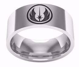 Selling Jedi Symbol Engraved Couple Movie Ring Polished Stainless Steel High Ring Film Jewellery Gift For Men2549434