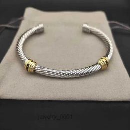 5MM DY bracelet cable bracelets luxury designer Jewellery women men silver gold Pearl head X shaped cuff Bracelet david Y jewelrys christmas gift charm Z9VN