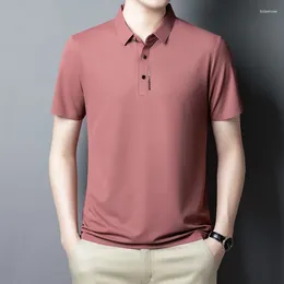 Men's Polos Fashion Brand Polo Shirt Short Sleeve Summer Casual Clothing Solid Loose Luxury Korean Style Men Tops