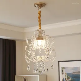 Pendant Lamps Crystal Chandelier Balcony Hallway Porch Staircase Cloakroom Single Head European American Style