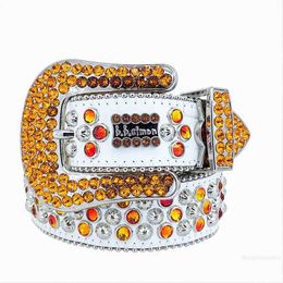 Designer Designer Bb Simon Belts Fashion Shiny Diamond Belt Black Blue White Multicolour with Bling Rhinestones as Birthday Gifts designerUX3P