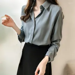 Women's Blouses Woman's Shirts Spring/summer Korean Style Long Sleeve Solid Colour Ladies Tops Superior Quality Drop GZYJ1601