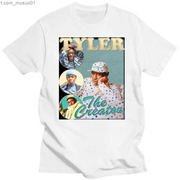 Men's T-Shirts Tyler The-C-reator Shirt Bootleg Rap Tee Short Sleeve Unisex Black Vintage Style T Shirt DMN VintageL2402