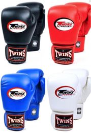 8 10 12 14 Oz Twins Gloves Kick Boxing Gloves Leather Pu Sanda Sandbag Training Black Boxing Gloves Men Women Guantes Muay Thai2771226053