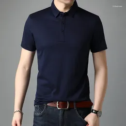 Men's Polos Silk Mulberry Top Grade Summer Brand Men Polo Shirts Designer Short Sleeve Casual Tops Fashions Korean Fashion Clothing