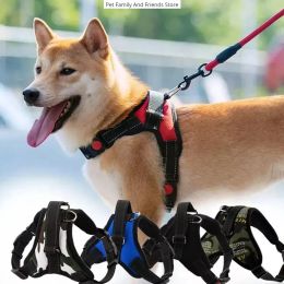 Collars No Pull Dog Harness Comfortable Saddle Type Dog Vest Harness Soft Breathable Mesh Padded Harness for Large Dogs Corgis Pet Leads