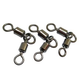 Accessories 100/500/1000pcs 3 Way Fishing Rolling Crane Double Swivels Snap Saltwater Freshwater Carp Bass Crappie Fishing Lure Connector