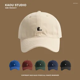 Ball Caps Spring And Autumn Japanese Style Simple E Letter Peaked Cap Women's Fashion Soft Top Face Little Wild Baseball Couple