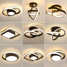 Ceiling Lights Indoor Black Gold LED Lamps For Corridor Balcony Nordic Interior Decor Bedroom Kitchen AC85-265V