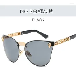 Sunglasses 2024 Cat Eye Sun Glasses Female Outdoor Shopping Shades Head Driving Eyewear Retro Cool Oval