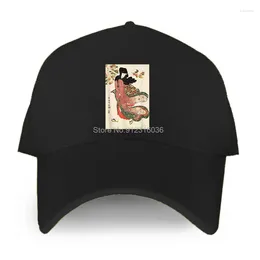 Ball Caps Japanese Aesthetic Retro Vintage Japan Woodblock Art Baseball Cap Men Adjustable Leisure Unisex Hat Tennis Hats