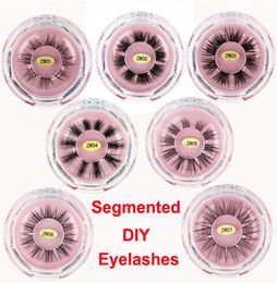 Segmented False Eyelashes Makeup DIY Lash Extension Volumizing Wisps Faux Mink Eyelash Handmade Dramatic Clusters Curl Natural Sec7254614